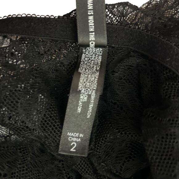Torrid Curves Bodysuit SZ 2X Black All Over Lace Wireless Adj Straps Feminine - Picture 9 of 12
